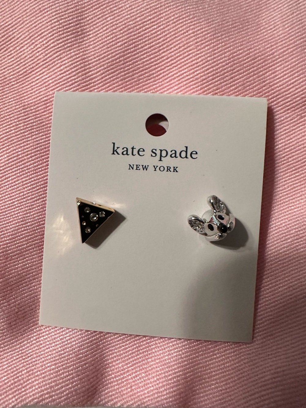 NWT Kate Spade of NY Mouse & Cheese earrings